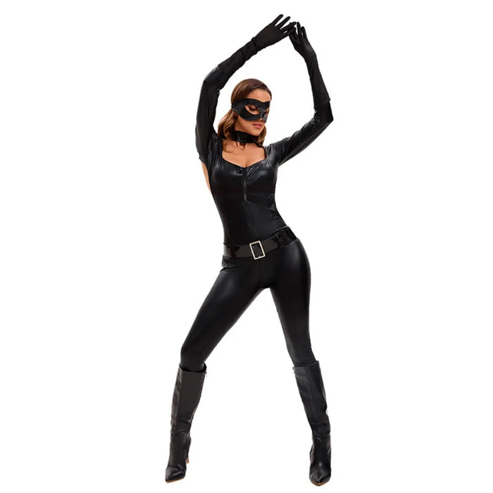 Costume de Cosplay Catwoman pour Halloween 2024, combinaison élégante avec masque pour adultes, nouvelle collection