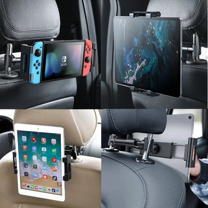 Soporte de coche para tableta y teléfono de 4,7-13 pulgadas, soporte de montaje para reposacabezas del asiento trasero, accesorios para iPad Pro de 12,9 pulgadas