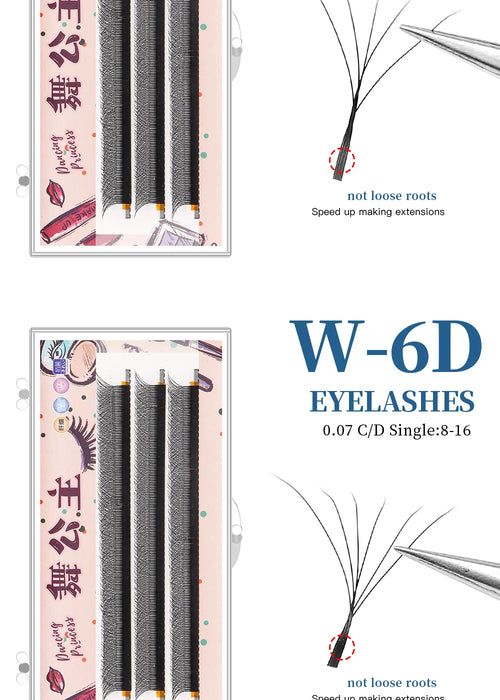 Extension de cils en forme de YY à 3 rangées, en Faux vison naturel doux, boucles D, 0.07 cils, maquillage individuel, Volume