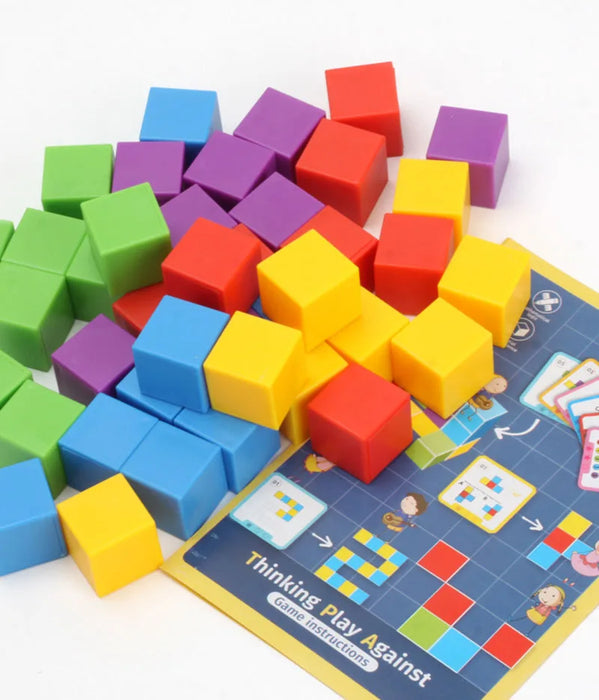 Puzzles de blocs magiques Montessori, jeux de pensée spatiale et logique, blocs à empiler arc-en-ciel, éducation mathématique pour les enfants