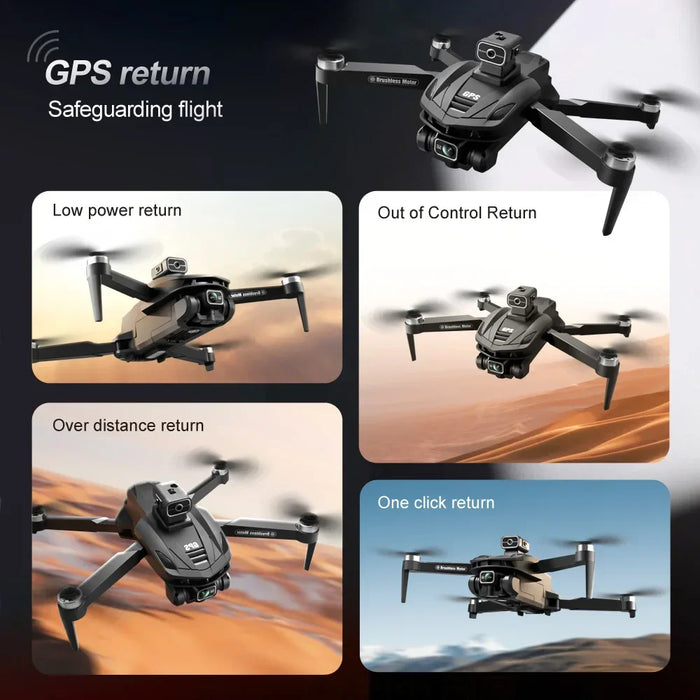 V168 PRO GPS-Drohne, professionell, 8K mit HD-Kamera, FPV, 5G, WLAN, bürstenloser Motor, faltbarer RC-Quadcopter mit Hindernisvermeidung