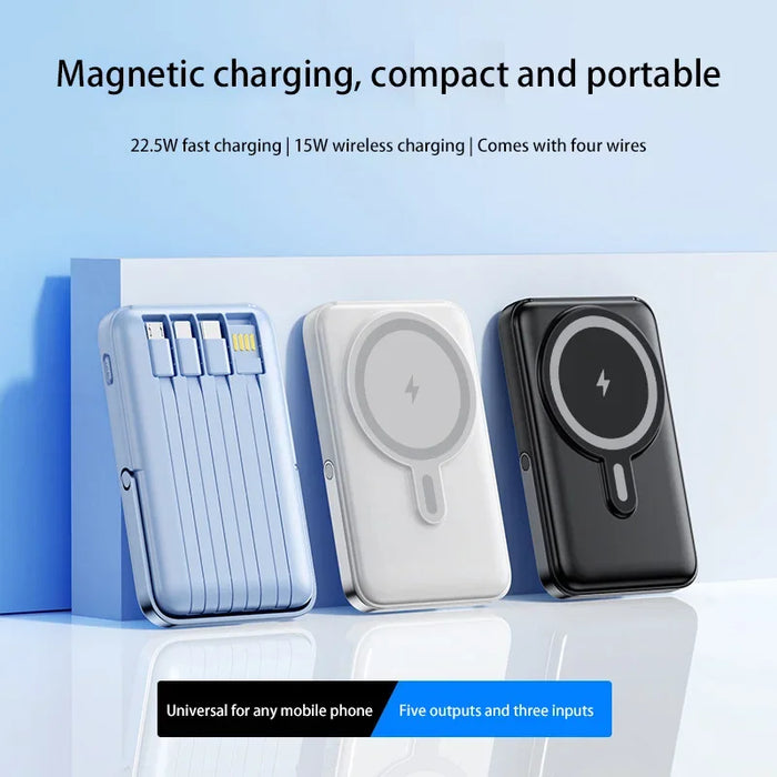 Xiaomi 22,5 W 200000 mAh cargador inalámbrico magnético Power Bank con soporte para teléfono para iPhone, Samsung y Huawei carga rápida