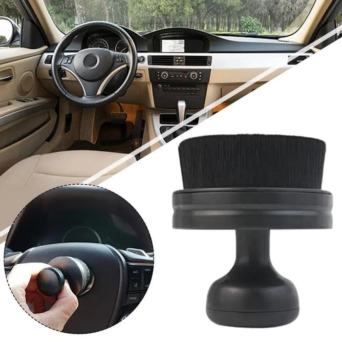 Cepillo portátil para neumáticos de coche con tapa, cepillo suave de alta densidad para detalles para brillo de neumáticos y aplicación de cera