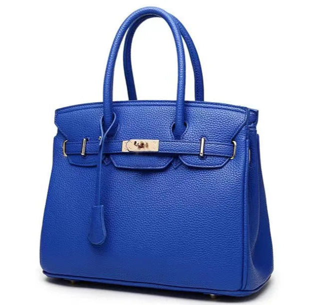 Birkin Bag for Women Fashionable Litchi Pattern Handbag