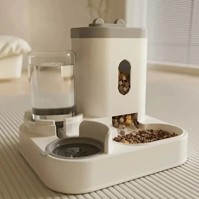 Mangeoire automatique pour chiens et chats avec fontaine à eau - Système d'alimentation grande capacité pour animaux