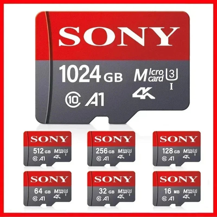 SONY Tarjeta Micro SD Mini Memoria Clase 10 32GB 64GB 128GB 256GB U3 4K Memoria Flash de Alta Velocidad TF Mecard C10