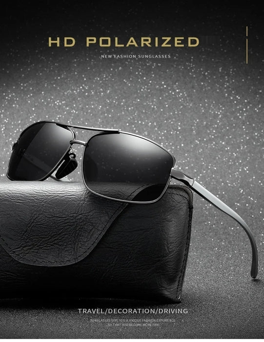 Men's Classic Polarized Sunglasses - Stylish and Elegant for Driving, Fishing, and Outdoor Activities