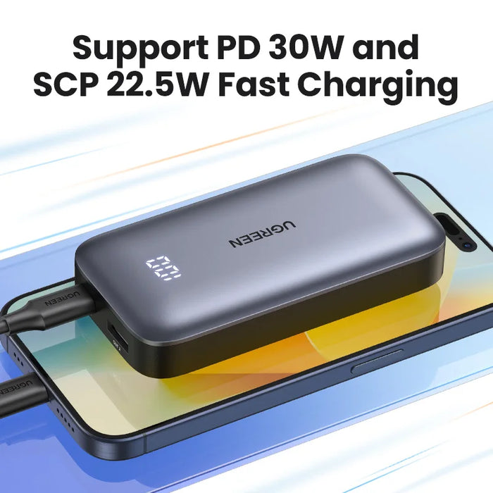 UGREEN 30W PD Powerbank carga rápida 10000mAh fuente de alimentación portátil para teléfonos móviles iPhone 15 Pro Max Xiaomi Huawei