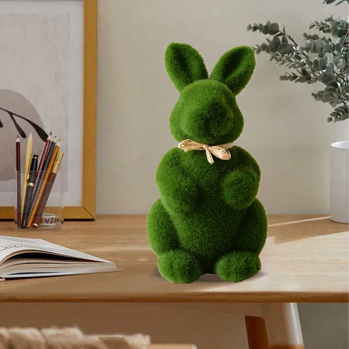 Figurine de lapin en mousse de Pâques - Lapin de Pâques décoratif en mousse artificielle pour bureau - Décoration de Pâques 2024