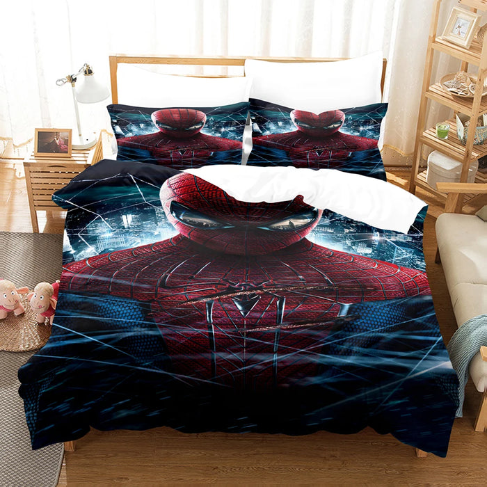 Parure de lit Spiderman avec imprimé moderne, convient aux enfants et aux adultes, taille double, comprend une taille king size