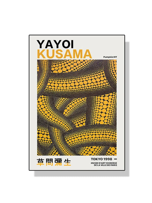 Yayoi Kusama – affiche d'art mural avec fleurs de citrouille, peinture sur toile abstraite imprimée pour décoration de maison moderne