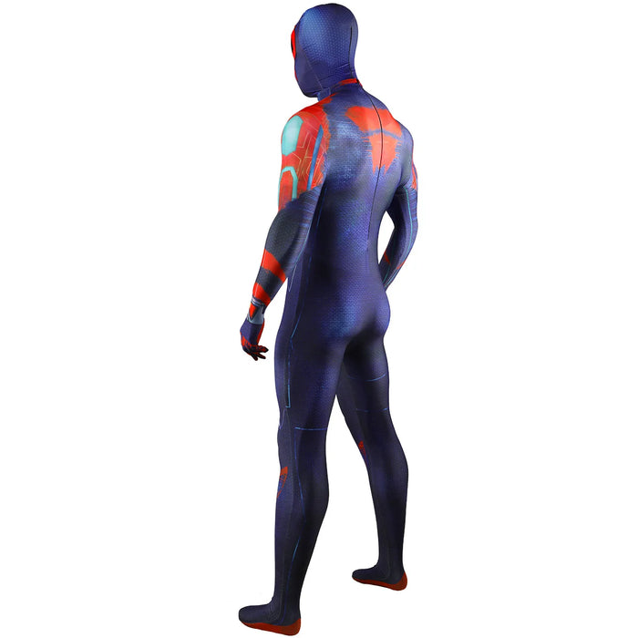 Disfraz de Spider Man 2099, mono de Miguel O'Hara, accesorios de cómic de Halloween, mono, disfraz de Spiderman con tocado