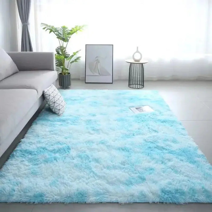 VIKAMA 1PC Tapis en Laine de Soie pour Chambre d'enfant, Salon et Chambre à Coucher - Tapis Tie-Dye, antidérapant et Lavable en Machine