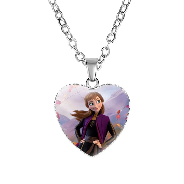 Disney Frost Moana trenzado Aladdin collar corazón encanto princesa accesorios niños regalos