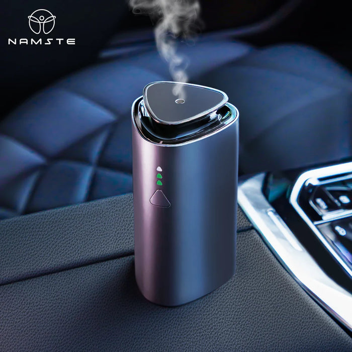 NAMSTE Diffuseur et purificateur d'air pour voiture avec aromathérapie - Chargement USB, 1200 mAh, capacité 30 ml