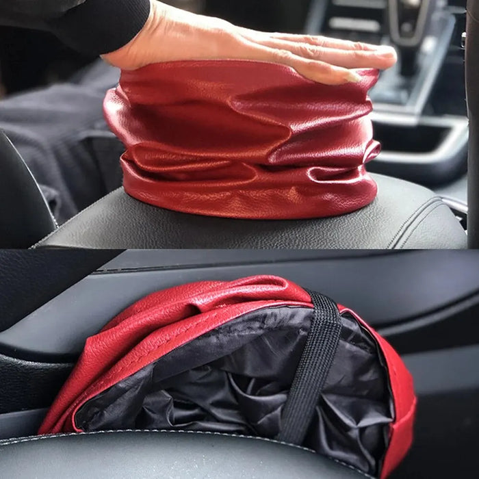 Contenedor de basura plegable para automóvil: interior impermeable para basura y organización de basura