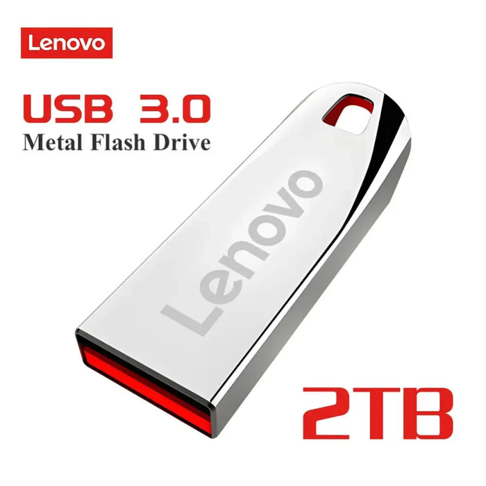 Clé USB Lenovo 3.0 en métal haute vitesse, 2 To/1 To/512 Go/128 Go, pour PC/ordinateur portable/PS4