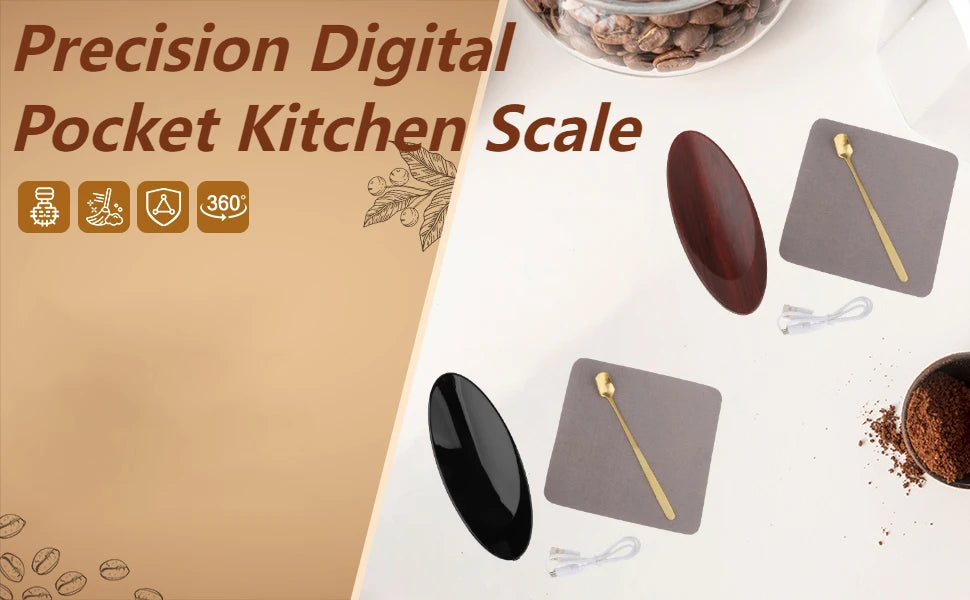 Báscula de cocina digital de 500 g/0,1 g - Mini báscula electrónica para té, café, joyas y alimentos