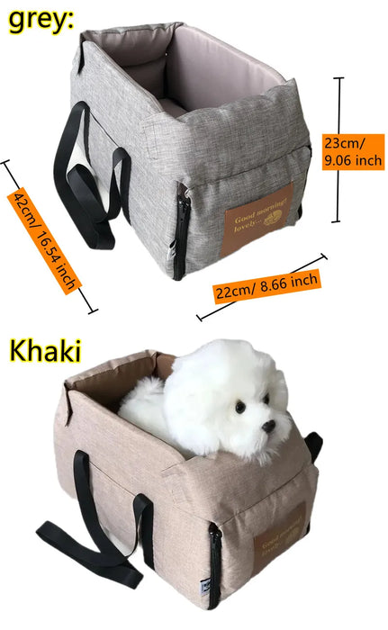 Siège d'auto pour chiens - Lit pour chien portable pour petits chiens et chats, sac de sécurité pour voyage, accessoires pour chiens