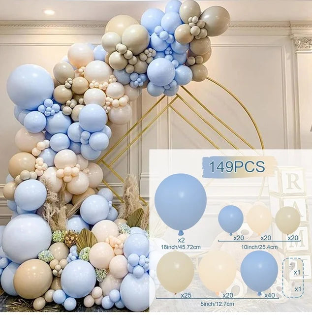 Kit de arco de guirnalda de globos para decoración de bodas y fiestas de cumpleaños para niños y adultos, bolas de látex para baby shower y revelación de género