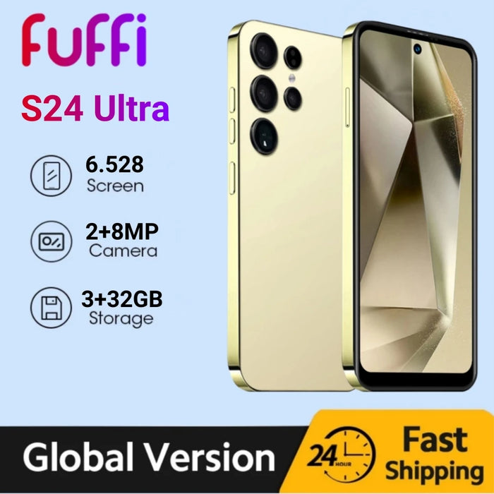 FUFFI S24 Ultra Smartphone, 6.528 tours, 3 Go de RAM, 32 Go de ROM, appareil photo 2+8MP, Android, double SIM, téléphone portable