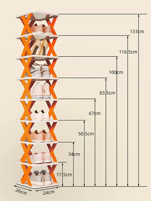 Multifunktionales, zusammenklappbares Schuhregal mit 5 Ebenen – perfekt für zu Hause und platzsparende Aufbewahrung