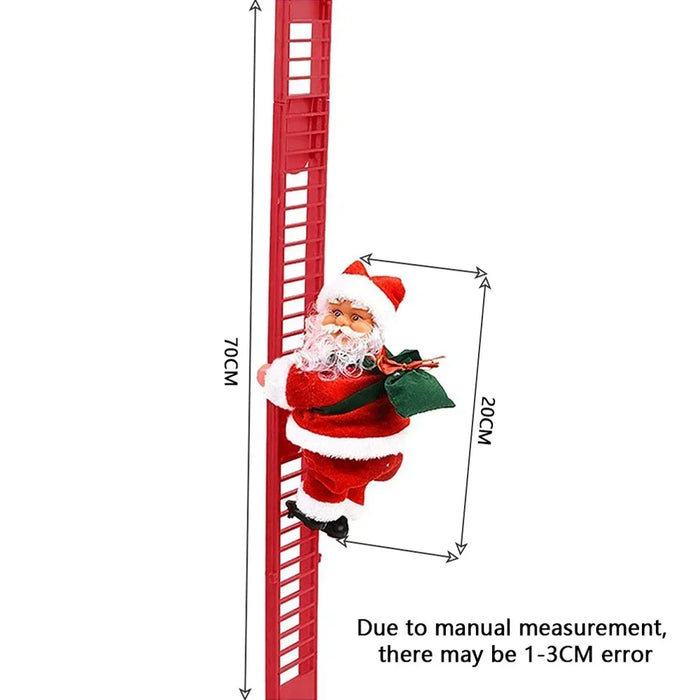 Escalera Eléctrica Muñeco Papá Noel, Adornos Navideños y Regalos para el Árbol de Navidad