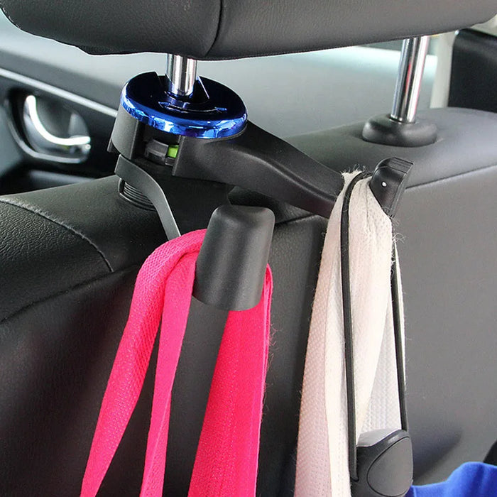 Soporte multifuncional para teléfono móvil montado en el asiento trasero del coche, gancho para reposacabezas del asiento trasero, soporte de almacenamiento colgante para teléfono de coche