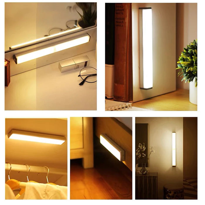 Luz nocturna LED inalámbrica con sensor de movimiento para cocina, dormitorio, armario, escaleras e iluminación de fondo