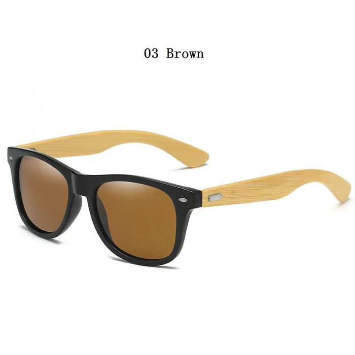 Lunettes de soleil carrées rétro en bois respectueuses de l'environnement pour hommes et femmes – Protection UV400 pour un confort oculaire classique pour la conduite et la pêche