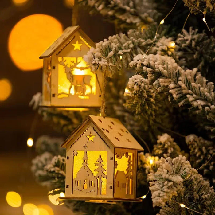 Ornements en bois pour le sapin de Noël – Planches en bois pré-percées pour décorations DIY et cadeaux pour enfants