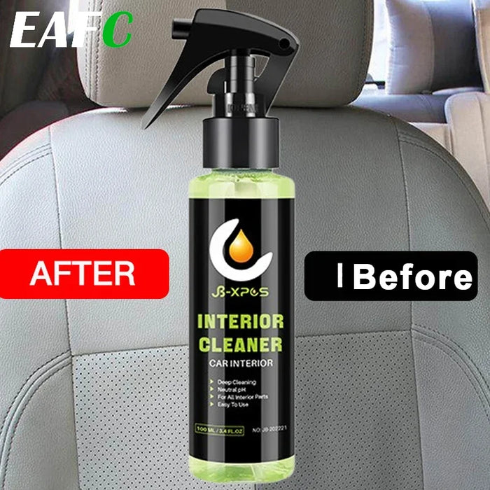 EAFC Car Foam Cleaning 50ML / 100ML - Neutral PH for Leather and Woven Textile, Cleaning Spray for Car Accessories