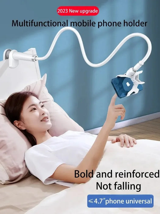 Vielseitiger, um 360° drehbarer Handyhalter – tragbarer Ständer für Bett, Schreibtisch und Tisch