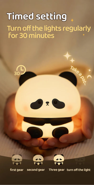 Cozy Panda Nachtlampe – Stilvolle LED-Beleuchtung für Kinder- und Schlafzimmer