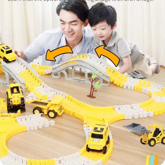 Juego creativo de trenes y vagones eléctricos para niños: construcción de vagones y vías para aprender a jugar, gran regalo de cumpleaños