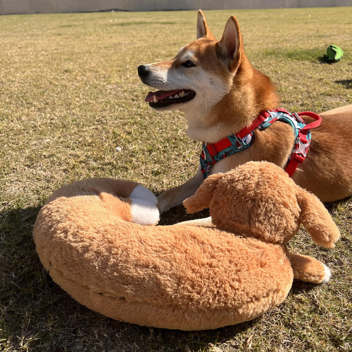 Herzschlag-Komfortspielzeug für Hunde, gebogenes Kissen, Verhaltenstrainingsspielzeug, gefüllter Herzschlag für Hunde und Katzen