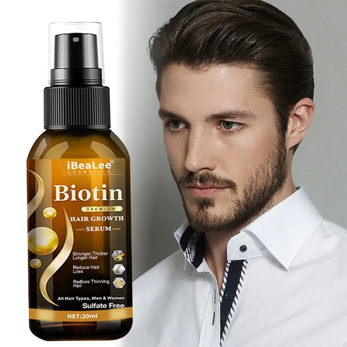 Productos para el crecimiento del cabello con biotina: cuidado del cabello de rápido crecimiento, aceites esenciales y spray anticaída para hombres y mujeres