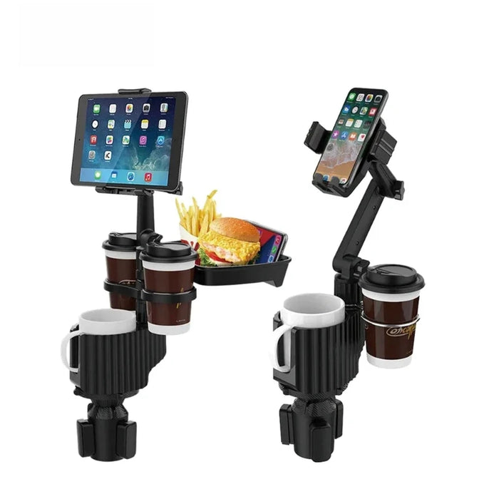 VIKEFON Car Phone Holder Cup Holder Extender Multifunctional Adjustable Drinking Bottle Holder Detachable CarHolder Storage Rack