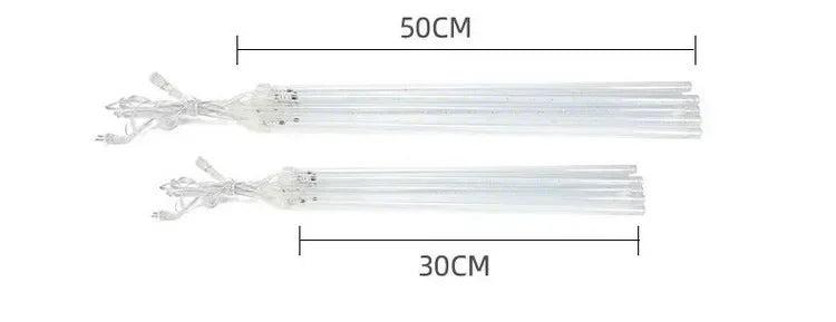 LED-Meteorschauer-Licht für den Außenbereich – wasserfeste Weihnachts- und Festdekoration mit Solarenergie/EU/US-Stecker