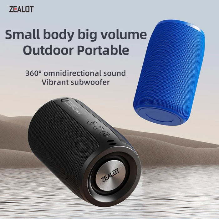 ZEALOT S32 Mini haut-parleur Bluetooth Portable caisson de basses HIFI haut-parleur sans fil avec Support Radio FM TF, TWS, USB