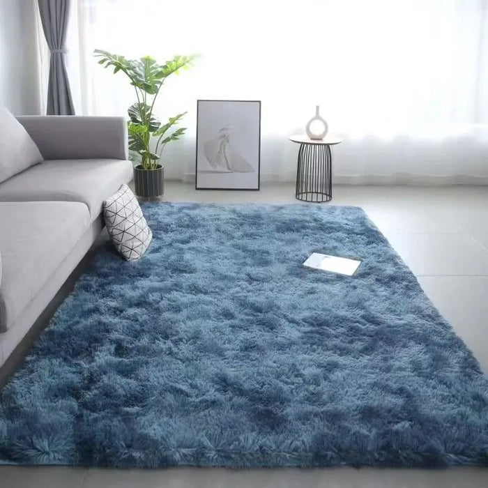 Tapis en laine de soie VIKAMA pour chambres d'enfants, salons et chambres à coucher - Tapis tie-dye, antidérapants et lavables en machine