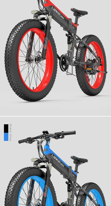 Lankeleisi 1000W faltbares Elektrofahrrad – 48V Fatbike mit 26-Zoll-Reifen und bürstenlosem Motor