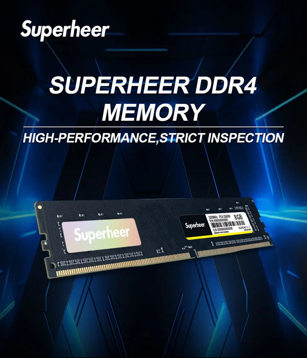 SUPERHEER DDR4 8GB 16GB 2666MHz Memoria para juegos de escritorio - 32G 3200MHz RAM para Intel y AMD