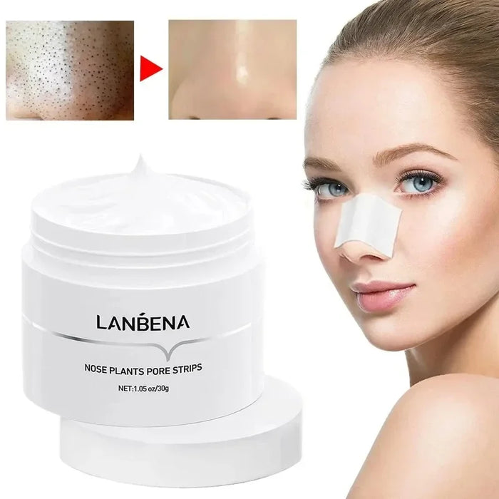 LANBENA Black-Head-Entfernungsmaske für die Nase – Porenstreifen- und Peeling-Maske zur Akne-Behandlung, Tiefenreinigung der Haut