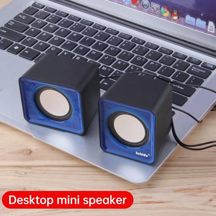 Altavoces de audio compactos alimentados por USB para ordenador y portátil - Mini caja de música acústica