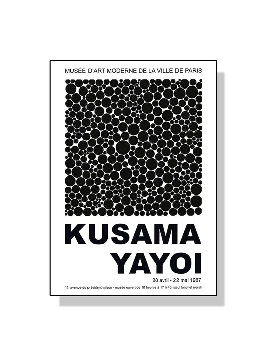 Yayoi Kusama Kunstausstellung, Kürbis-Blumen-Wandkunst-Poster, Druck, abstraktes Leinwandgemälde für moderne Heimdekoration