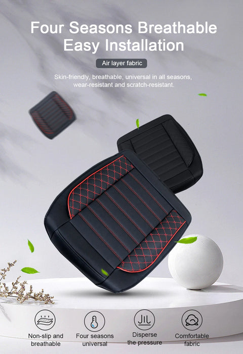 Funda para asiento de automóvil de alta calidad: cuero PU impermeable integral con ajuste universal para asientos de automóvil y accesorios para automóvil