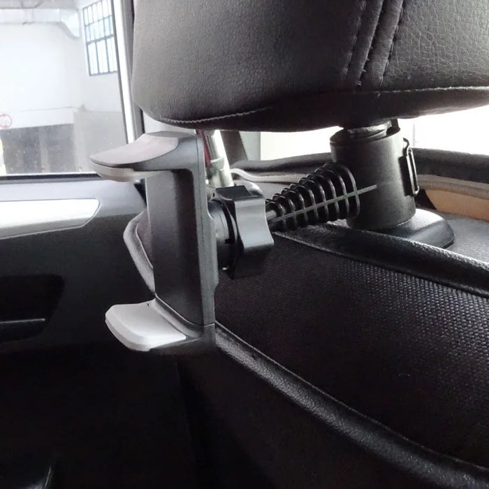 Soporte Universal para reposacabezas del asiento trasero del coche soporte ajustable giratorio de 360 ​​grados soporte de montaje negro para teléfono móvil IPad en el coche