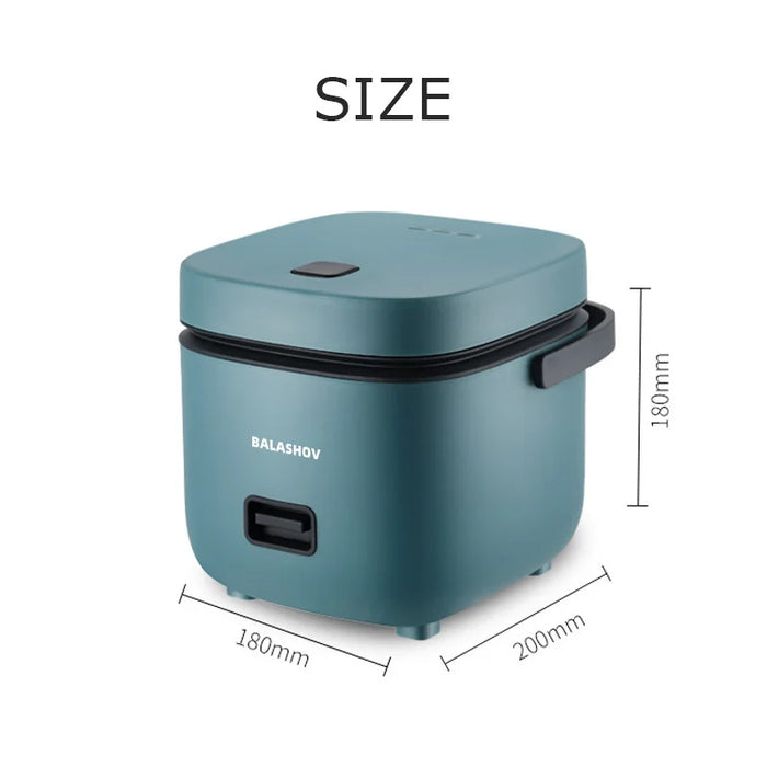 Compact Electric Rice Cooker for 1-2 People - 1.2L Automatic Kitchen Machine with Steam Cabinet