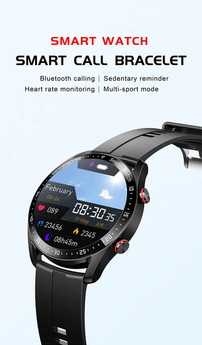 Nuevo reloj inteligente ECG+PPG 2023 con Bluetooth, llamadas y reproductor de música para hombres - Reloj inteligente de lujo resistente al agua para Android e iOS